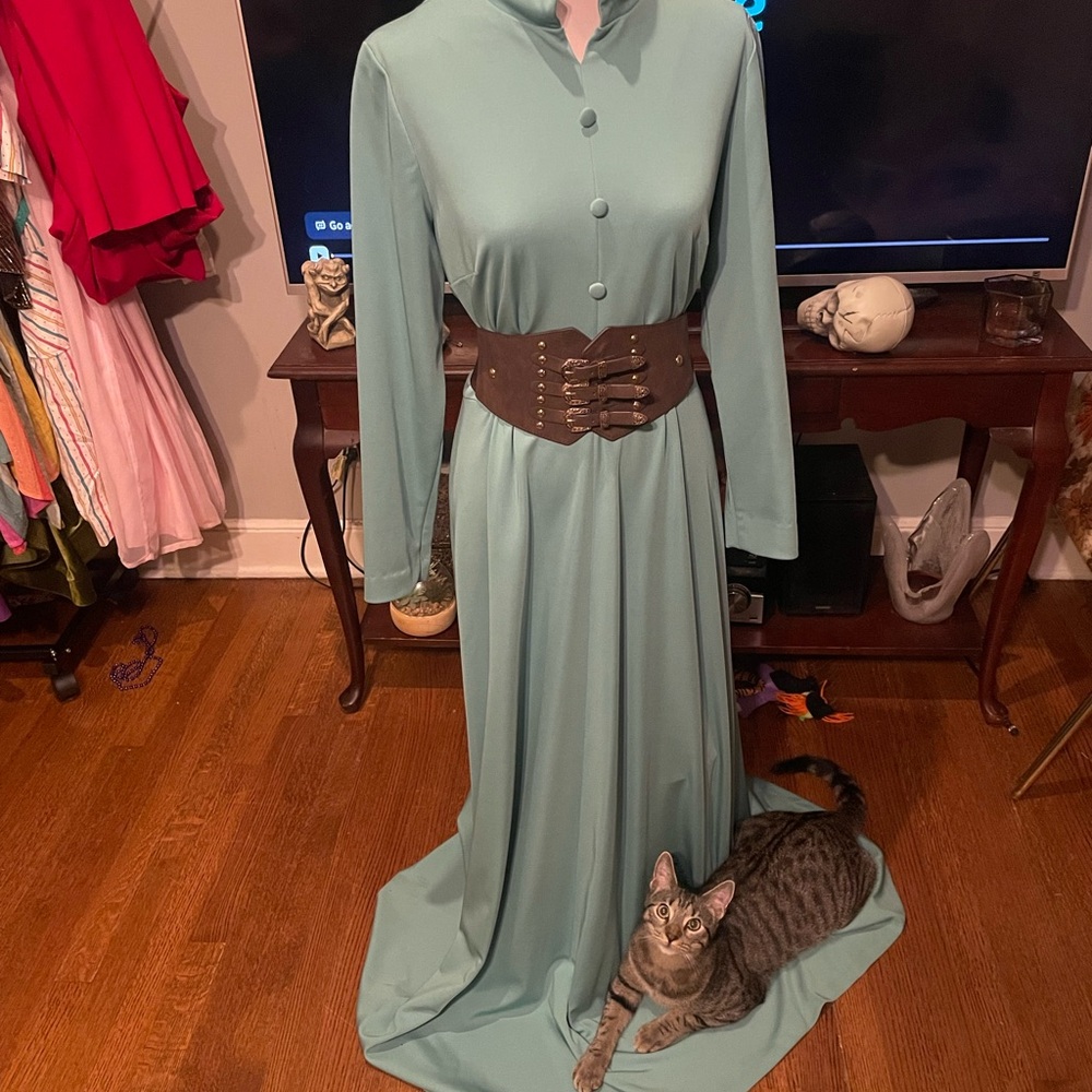 1960’s Vintage Handmade Sea Foam Green Dress - Picture 7 of 7
